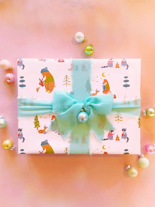 Gift Wrap: Woodland Animal Christmas Wrapping Paper- 3 sheet roll