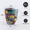 Load image into Gallery viewer, Mug: Paisley Flowers (Psalm 32:11) Ceramic Curvy Mug
