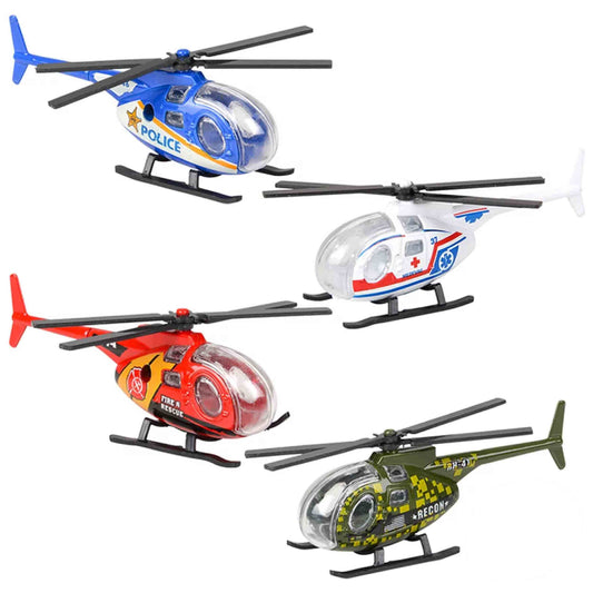 Helicopter: DieCast Pull Back Toy for Kids