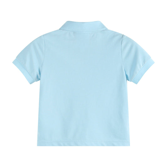 Polo Shirt: Light Blue Golf Hole
