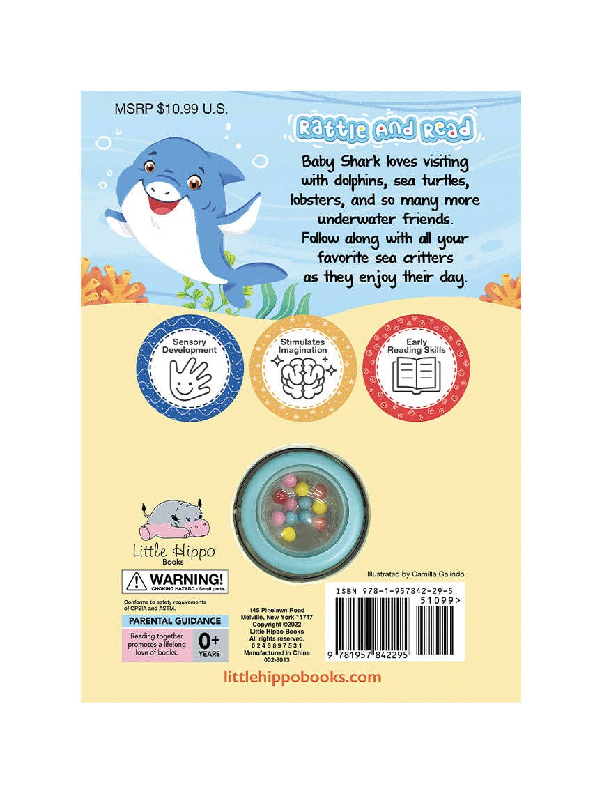 Baby Shark's Big Day - Interactive Sensory Board Book with Spinning Rattle