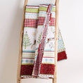 Load image into Gallery viewer, Holiday Throw: Merry & Bright Comet & Cupid Quilted
