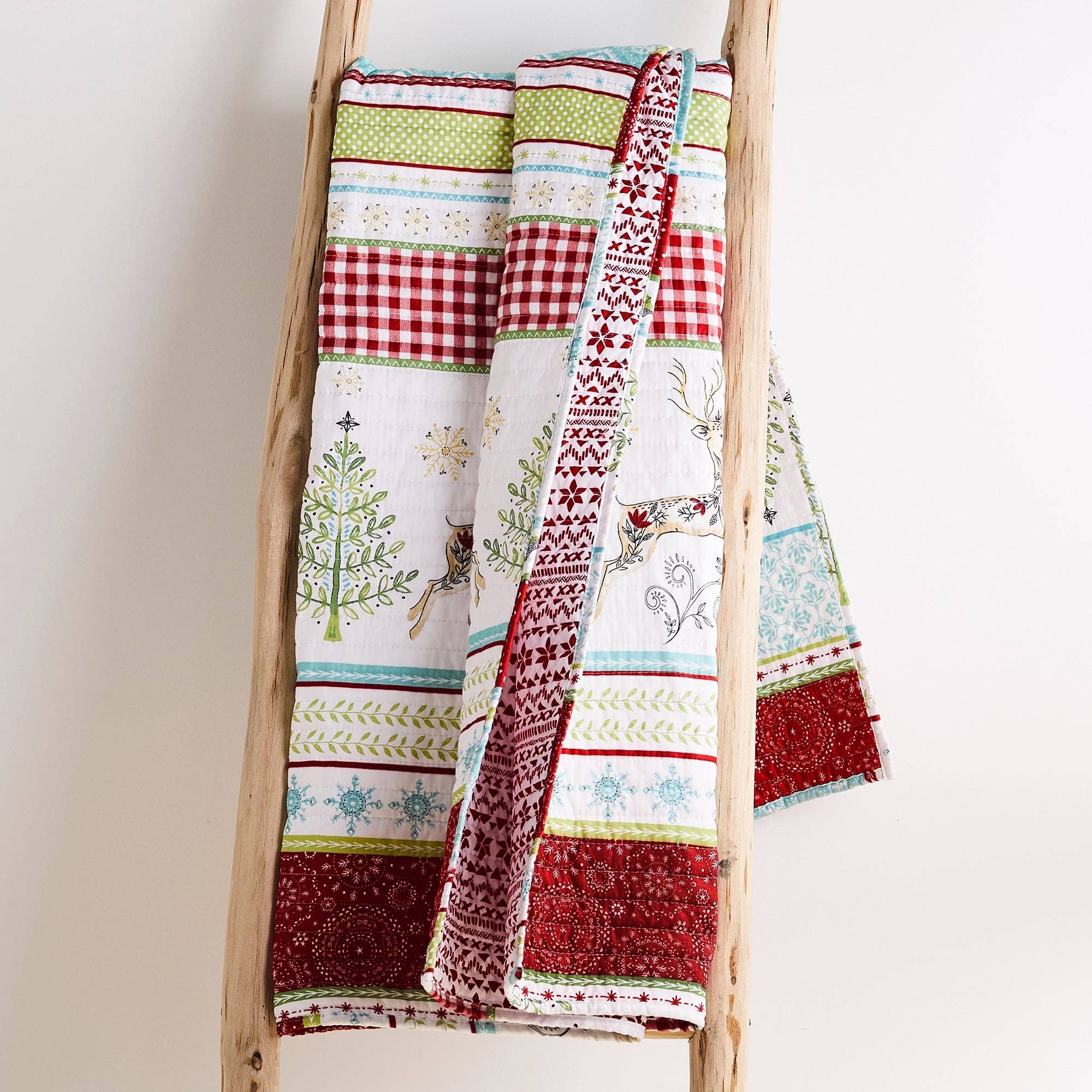 Holiday Throw: Merry & Bright Comet & Cupid Quilted