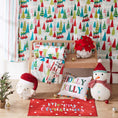 Load image into Gallery viewer, Pillow: Merry & Bright Holly Jolly Pom Pillow (Holiday)
