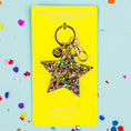 Load image into Gallery viewer, Confetti Star Keychain
