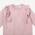 Load image into Gallery viewer, Milan Ruffle Bobble Baby Sweater Knit Pullover Top (Organic): Mauve Pink
