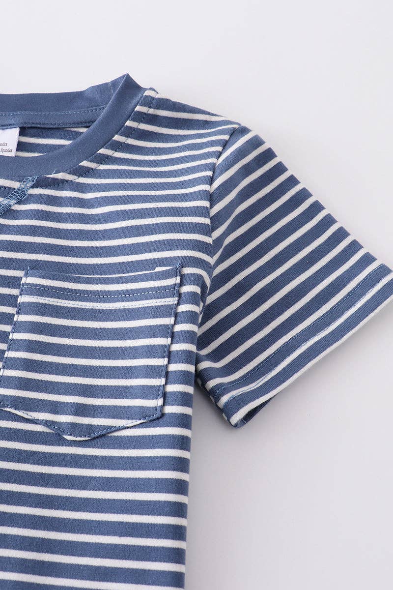 Boy Set: Navy stripe Whale