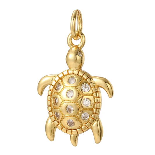 Charm: Small Sea Turtle Charm For Charm Necklace & Bracelet