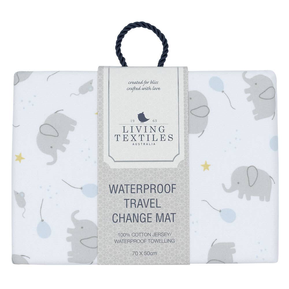 Waterproof Travel Change Mat - Mason Elephant