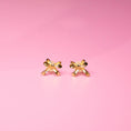 Load image into Gallery viewer, Earrings: Solid Bow Studs
