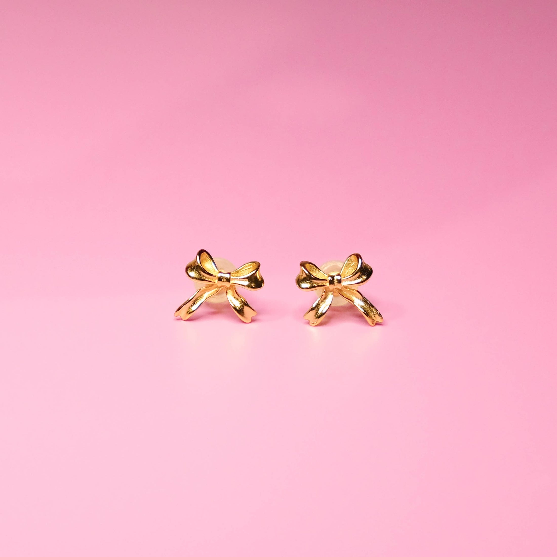 Earrings: Solid Bow Studs