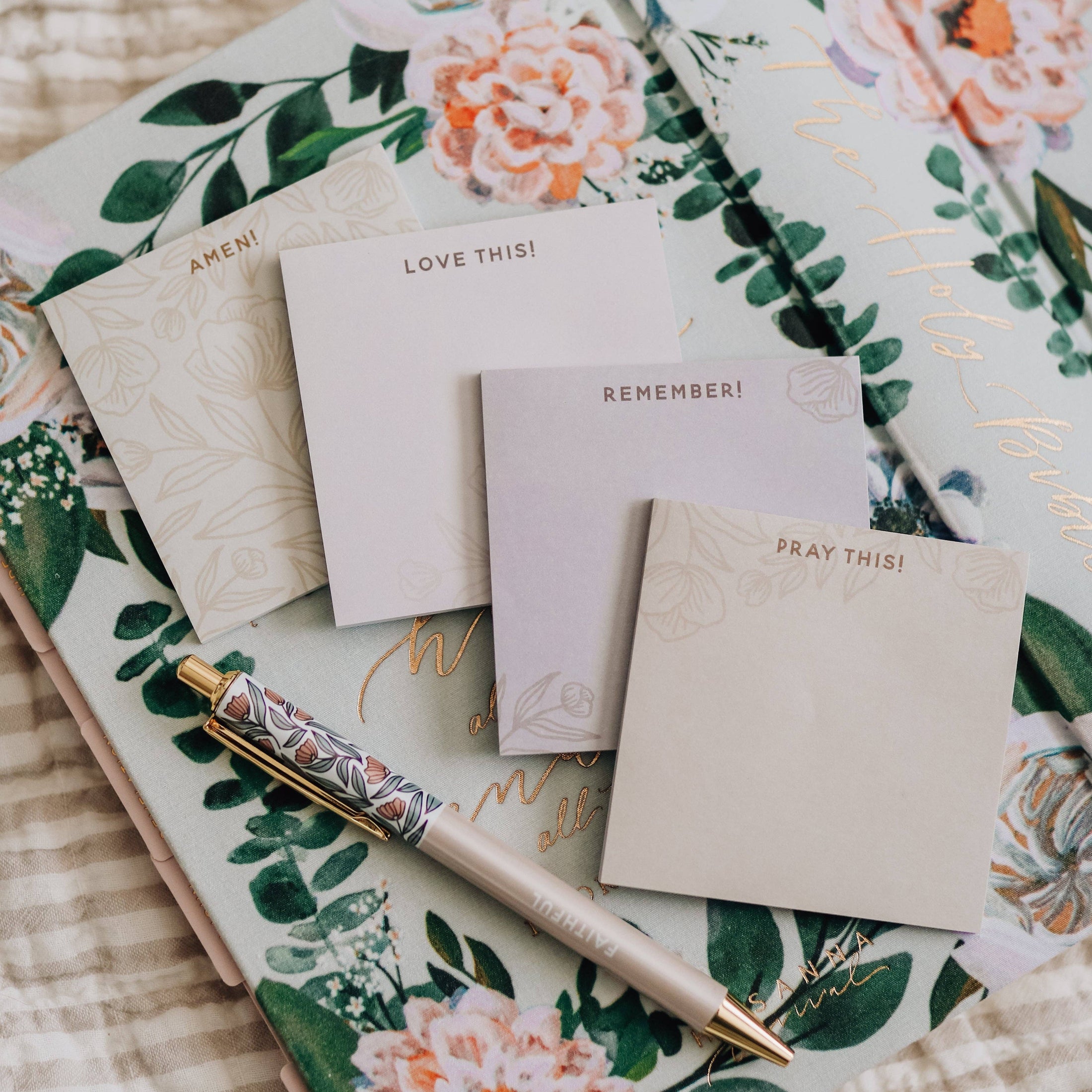 Bible Study: Pastel Floral Sticky Notes