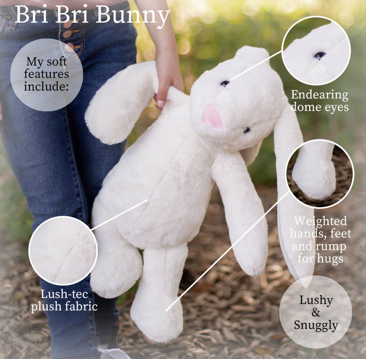 Plush Stuffed Animal: Cream Bunny 16"