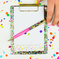 Load image into Gallery viewer, Gift Bundle: Confetti Notepad & Clipboard (Small Notepad Size 5" x 6.6")
