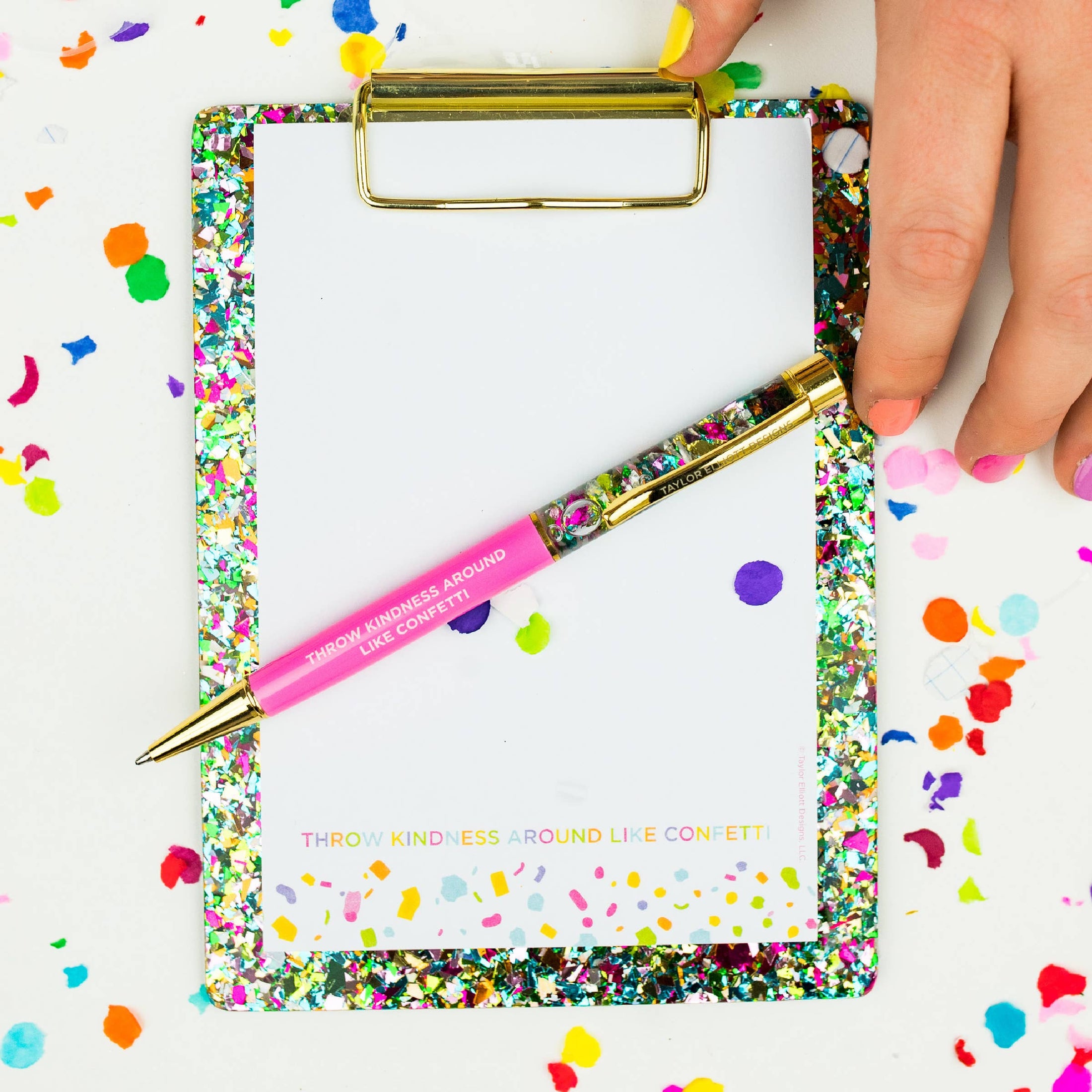 Confetti Clipboard (Small Notepad Size 5" x 6.6")