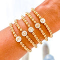 Load image into Gallery viewer, Bracelet: Initial Gold Bead Bracelet (Gold-Filled)
