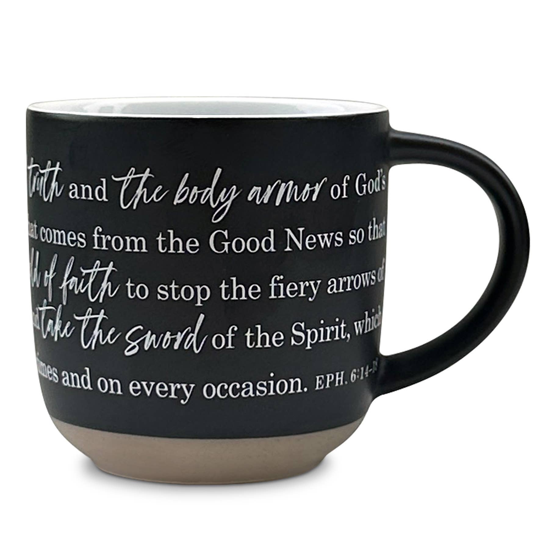 Mug: Armor Of God Eph. 6:14-18 (19 oz. Black)