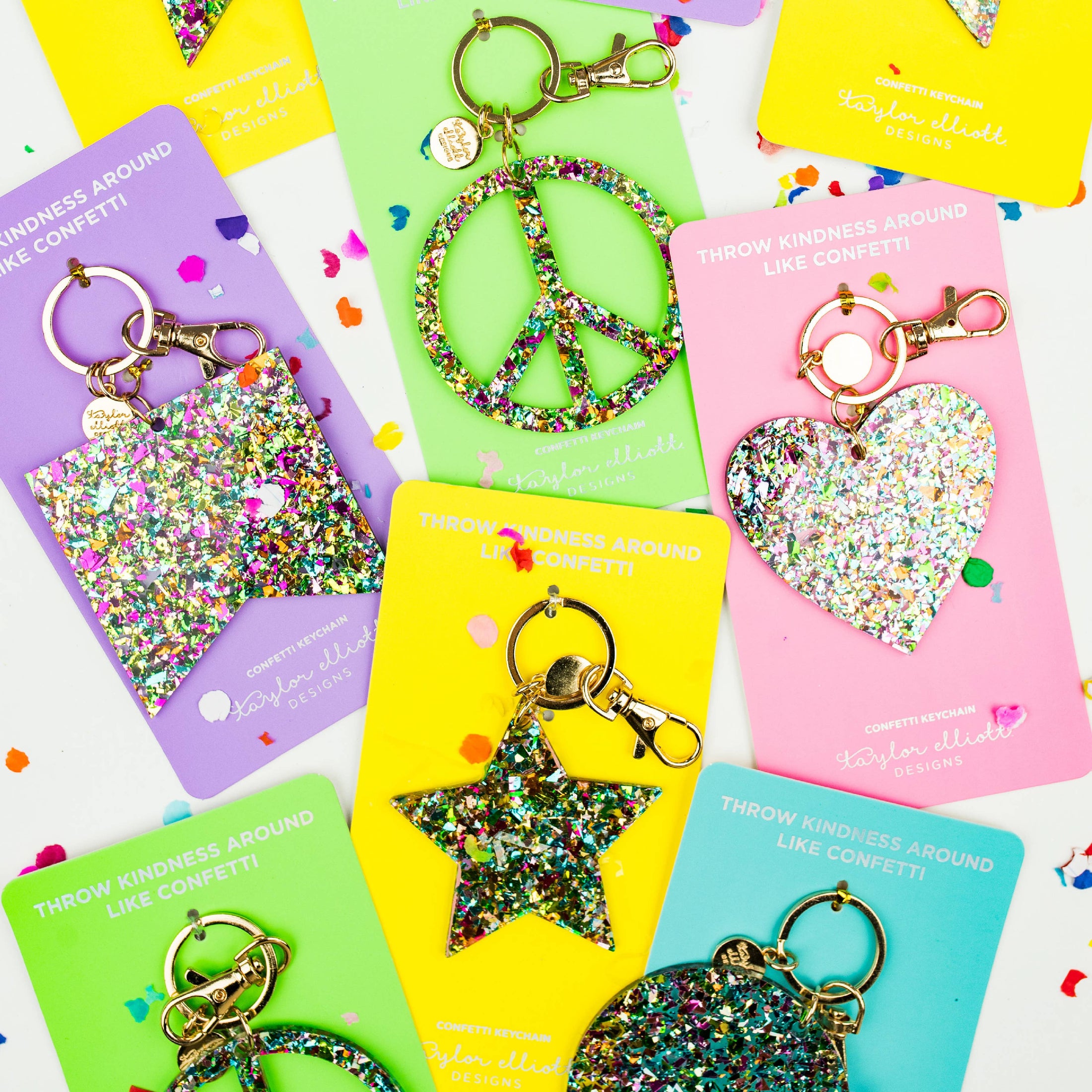 Confetti Star Keychain