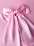 Load image into Gallery viewer, Bow: Silky Oversized Ribbon Hair Bow Barrette
