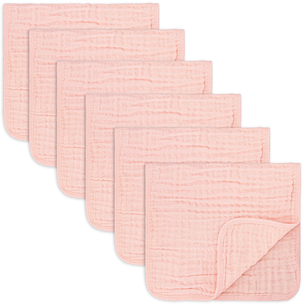 Muslin Burp Cloths: Pack of 6 (Slate)