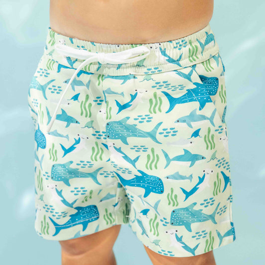 Shark Friends Ocean Animals Boys Swim Trunks/Swimsuit