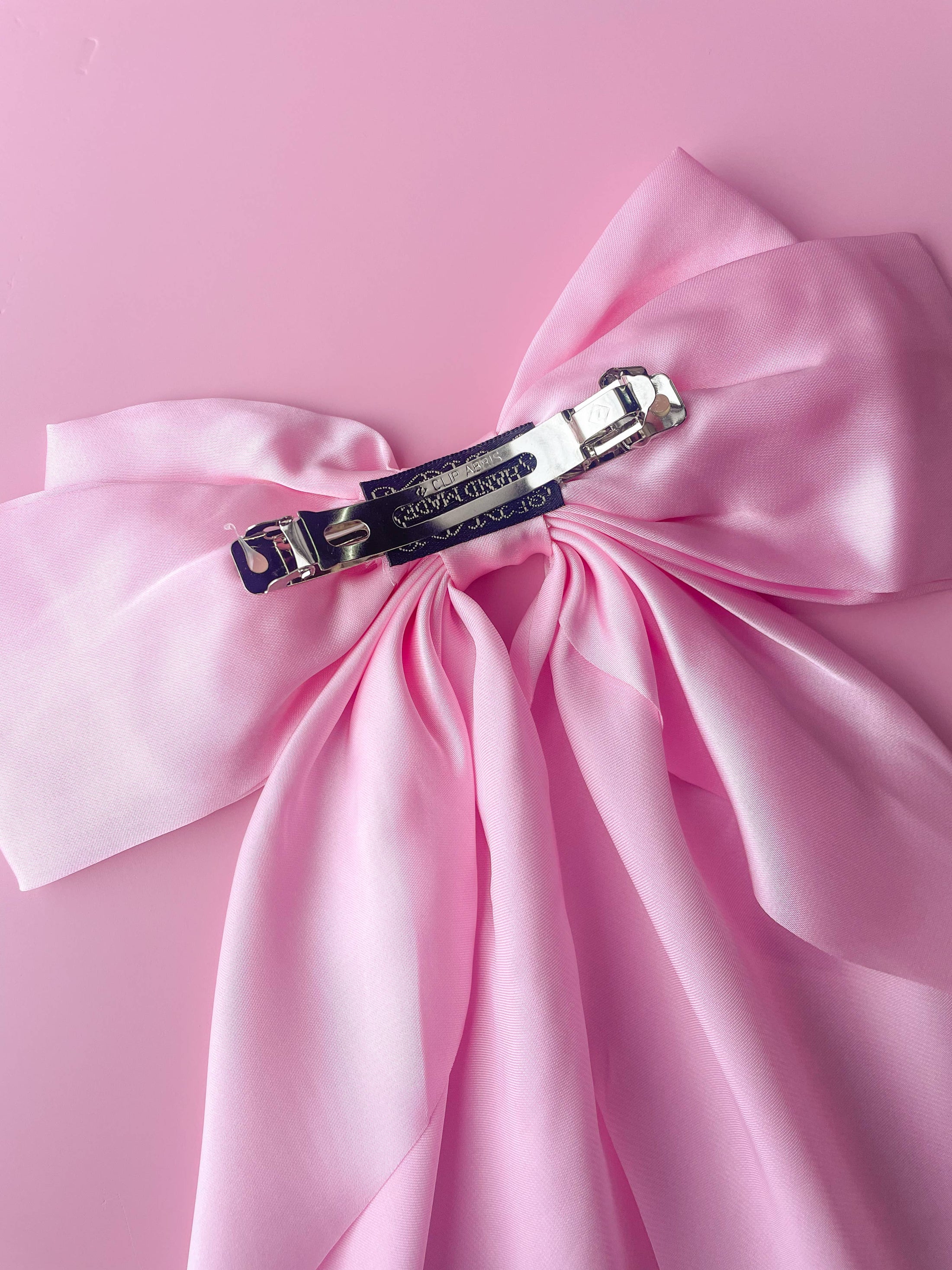 Bow: Silky Oversized Ribbon Hair Bow Barrette