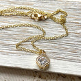 Load image into Gallery viewer, Necklace: Clover and Crystal
