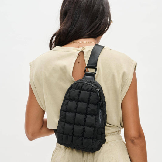 Rejuvenate - Quilted Puffer Nylon Sling Backpack