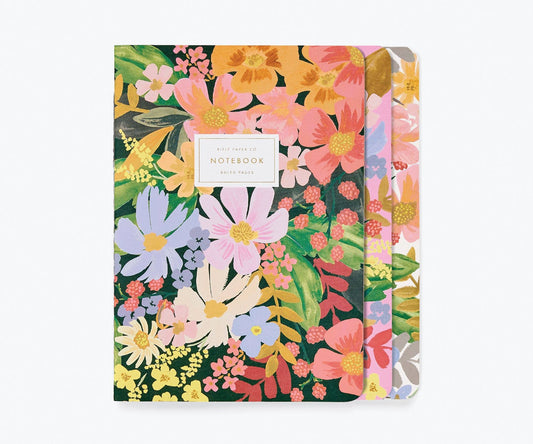 Notebook: Set of 3 Marguerite Stitched Notebooks