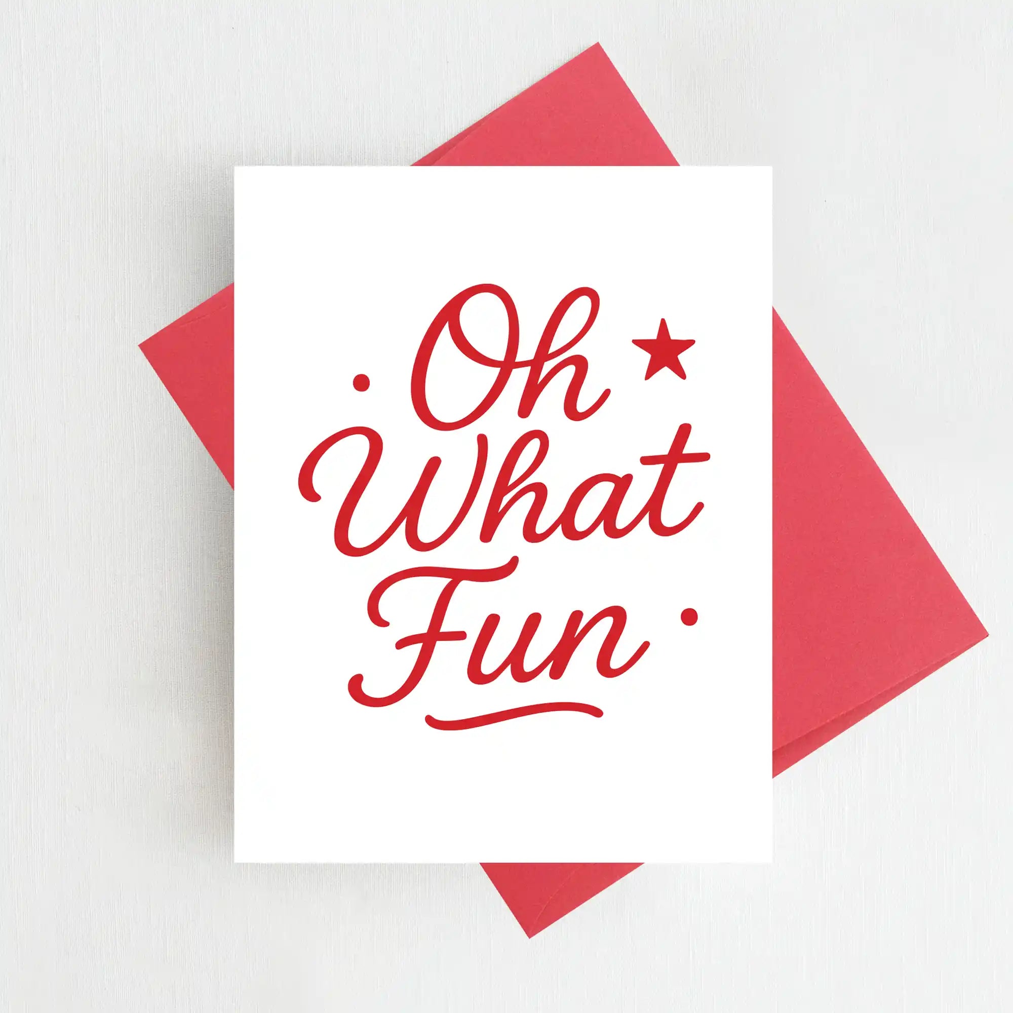 Greeting Card: Christmas Card: Oh What Fun Christmas Holiday Greeting