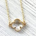 Load image into Gallery viewer, Necklace: Clover Quatrefoil Crystal
