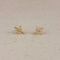Load image into Gallery viewer, Earrings: 18k Gold Filled Starburst Studs
