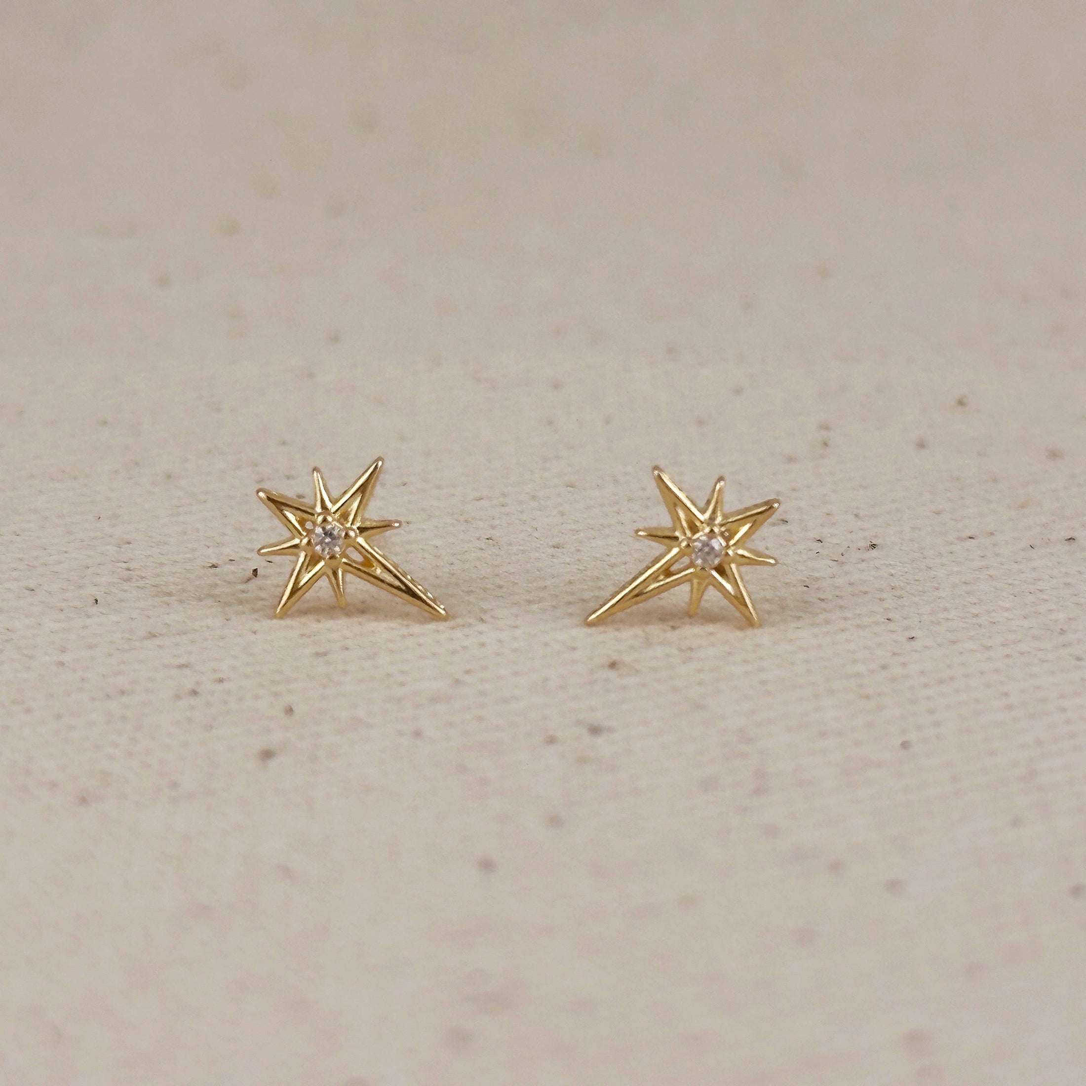 Earrings: 18k Gold Filled Starburst Studs