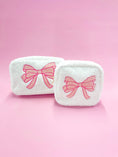 Load image into Gallery viewer, Bag: Pink Bow Teddy Cosmetic Zipper Bag - Large
