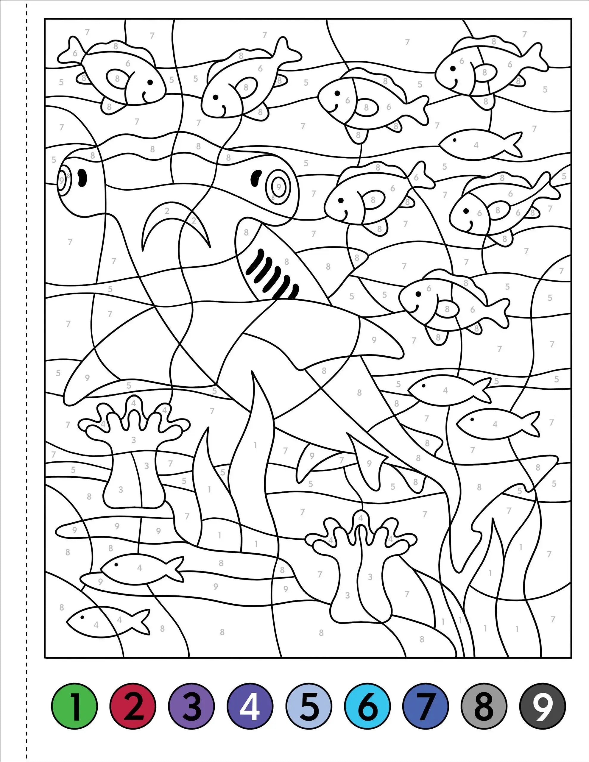 Coloring Book: My First Color-By-Number! Under The Sea