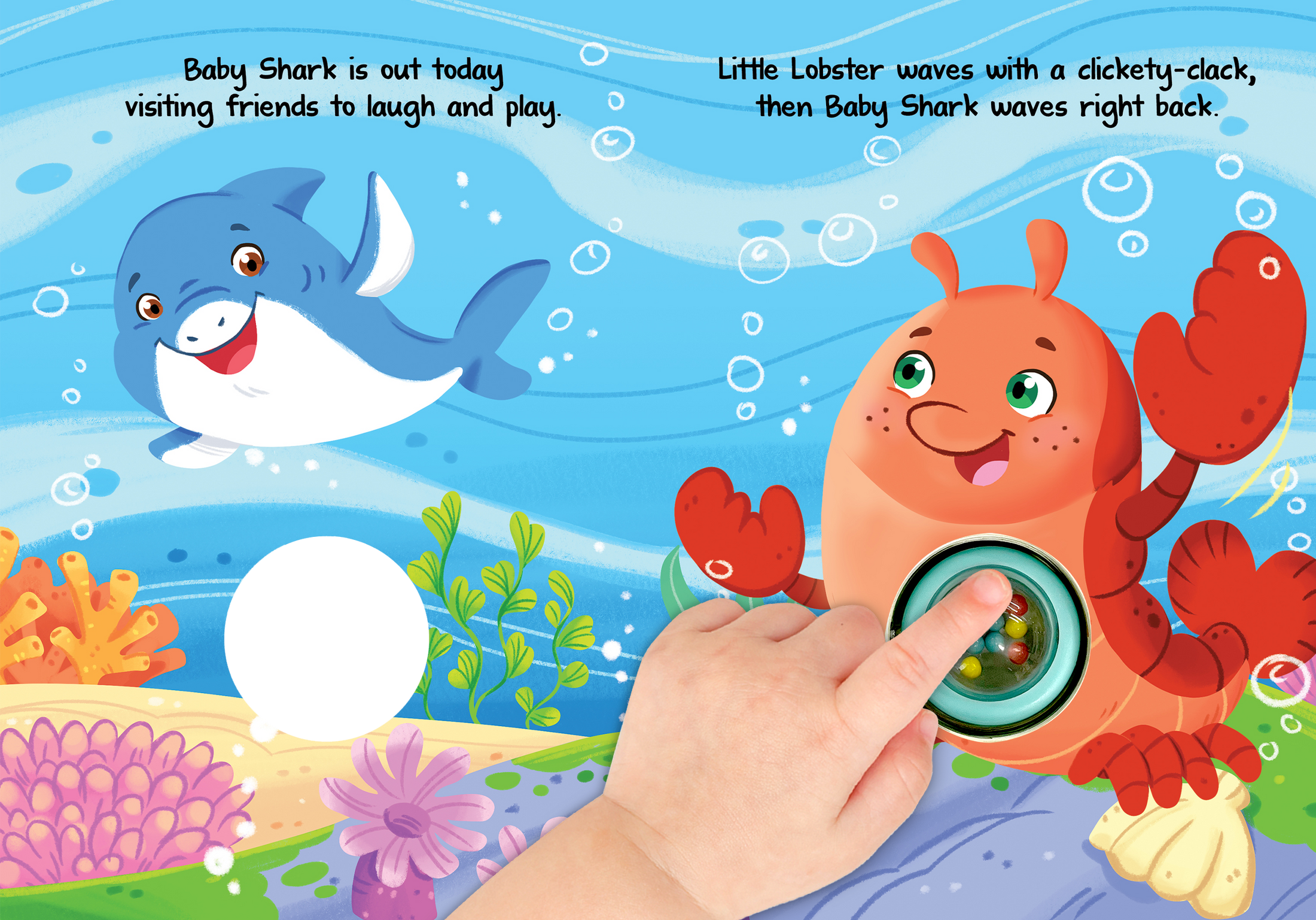 Baby Shark's Big Day - Interactive Sensory Board Book with Spinning Rattle