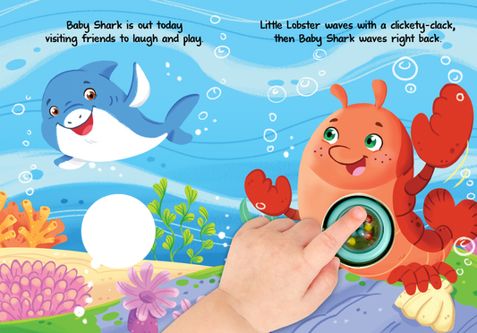 Baby Shark's Big Day - Interactive Sensory Board Book with Spinning Rattle