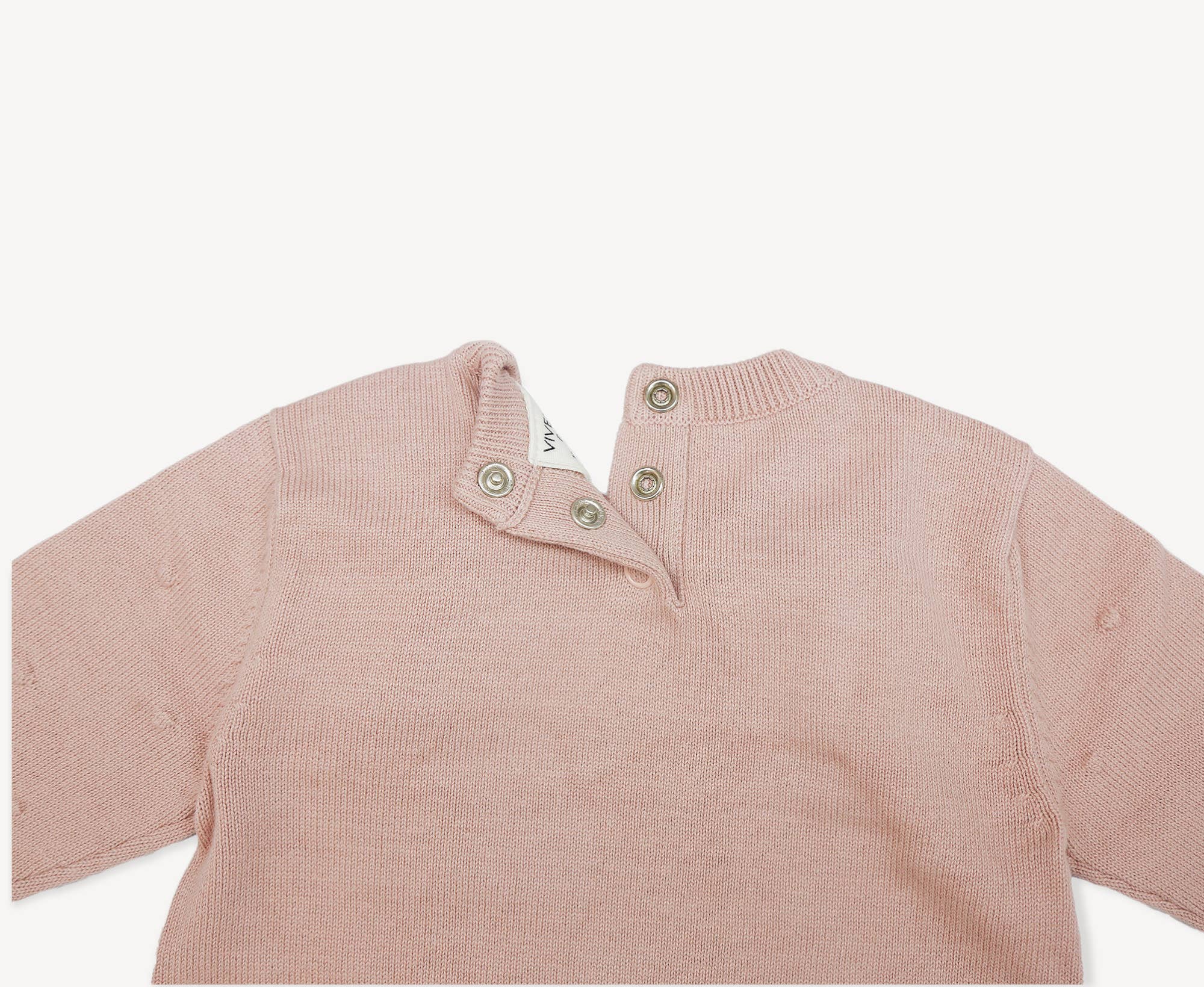 Milan Ruffle Bobble Baby Sweater Knit Pullover Top (Organic): Mauve Pink