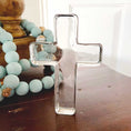 Load image into Gallery viewer, Blown Glass Cross w/Card Enclosure (Several Colors - Choose Card)
