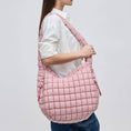 Load image into Gallery viewer, Tote: Revive - Quilted Puffer Nylon Hobo
