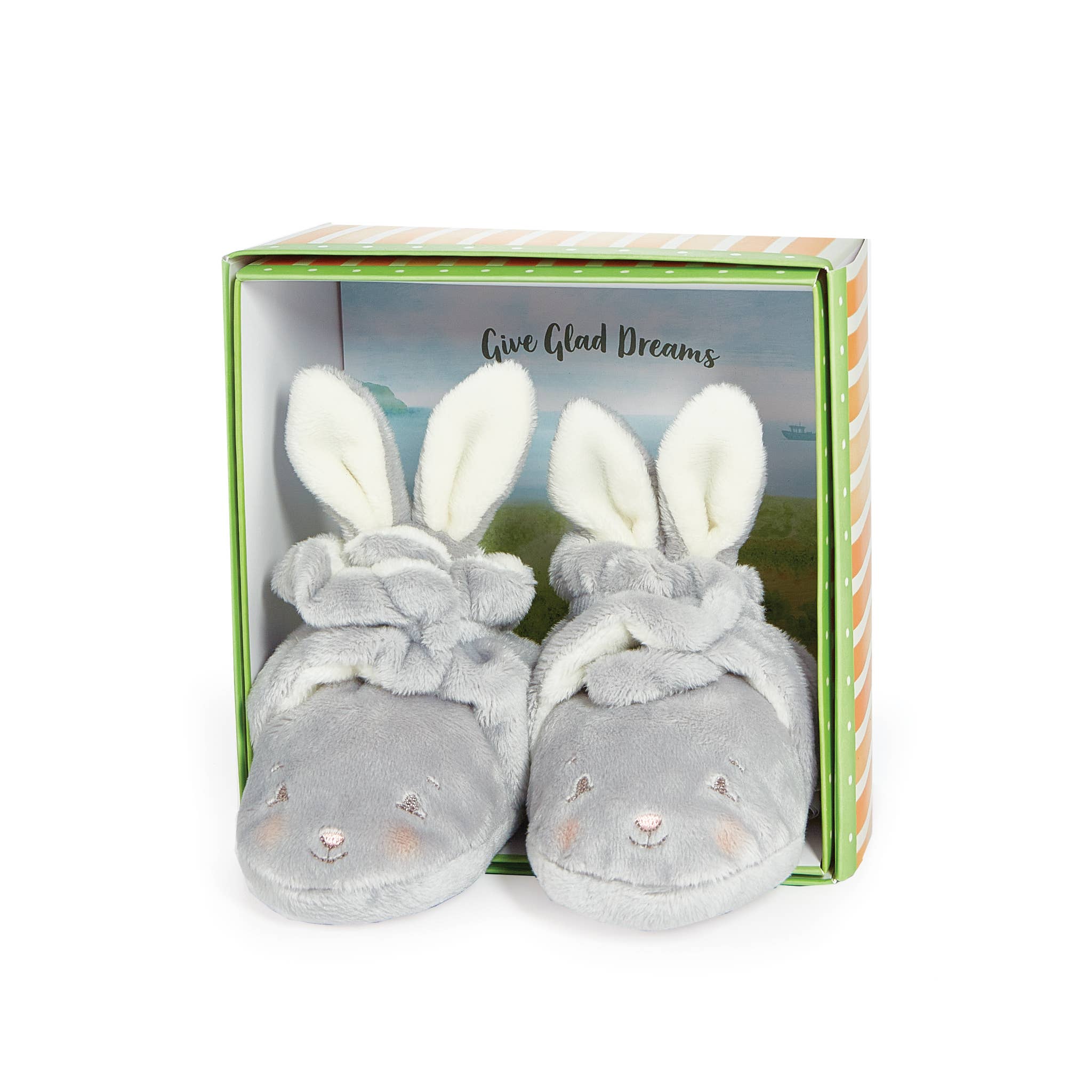 Newborn Slippers: Bloom Bunny Hoppy Feet Slippers - (Boxed)