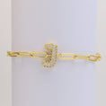 Load image into Gallery viewer, Bracelet: CZ Initial Bubble Balloon Bracelet (Gold Filled)
