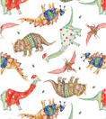 Load image into Gallery viewer, Gift Wrap: Festive Dinosaur Gift Wrap Roll
