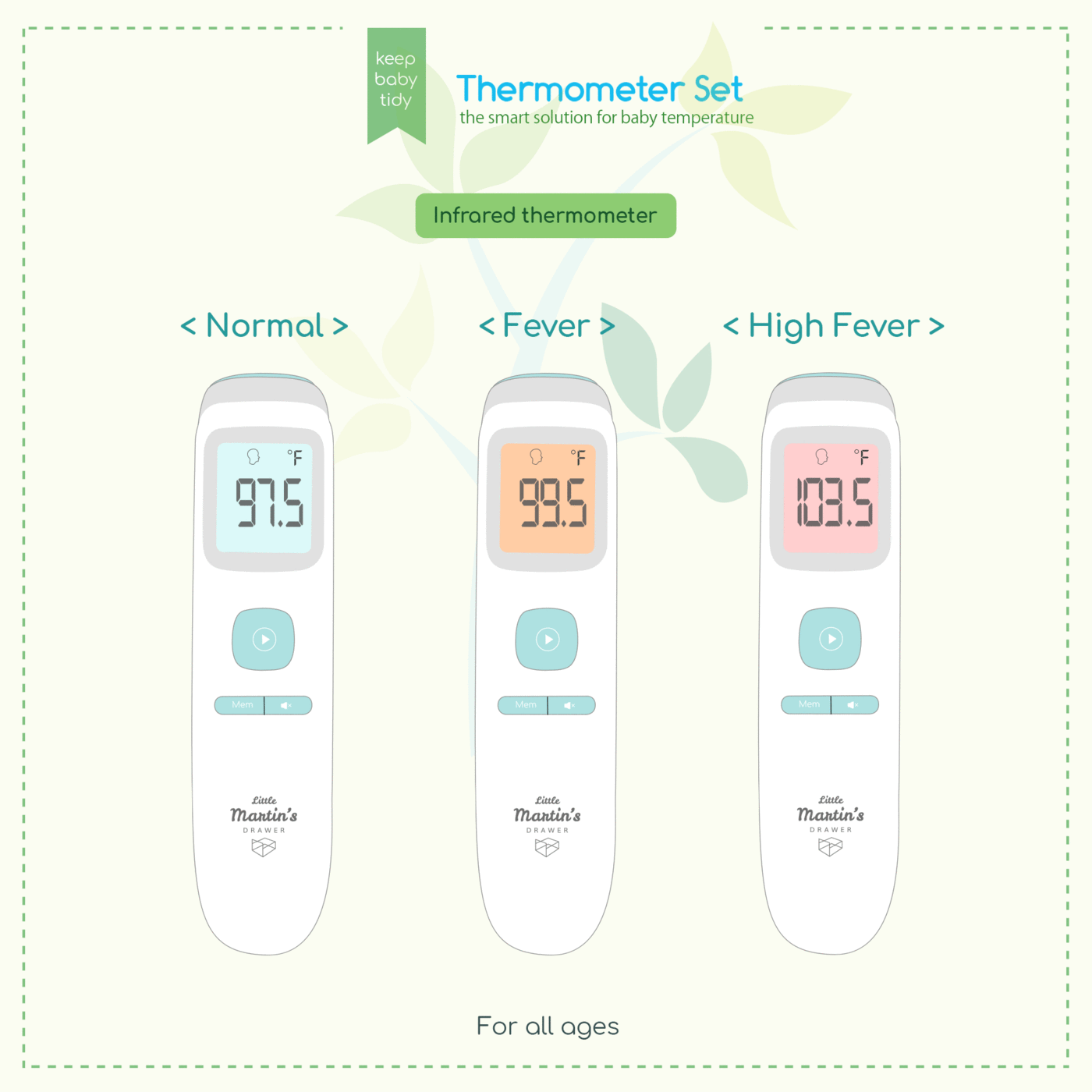 Thermometer: Touch Free Infrared Forehead