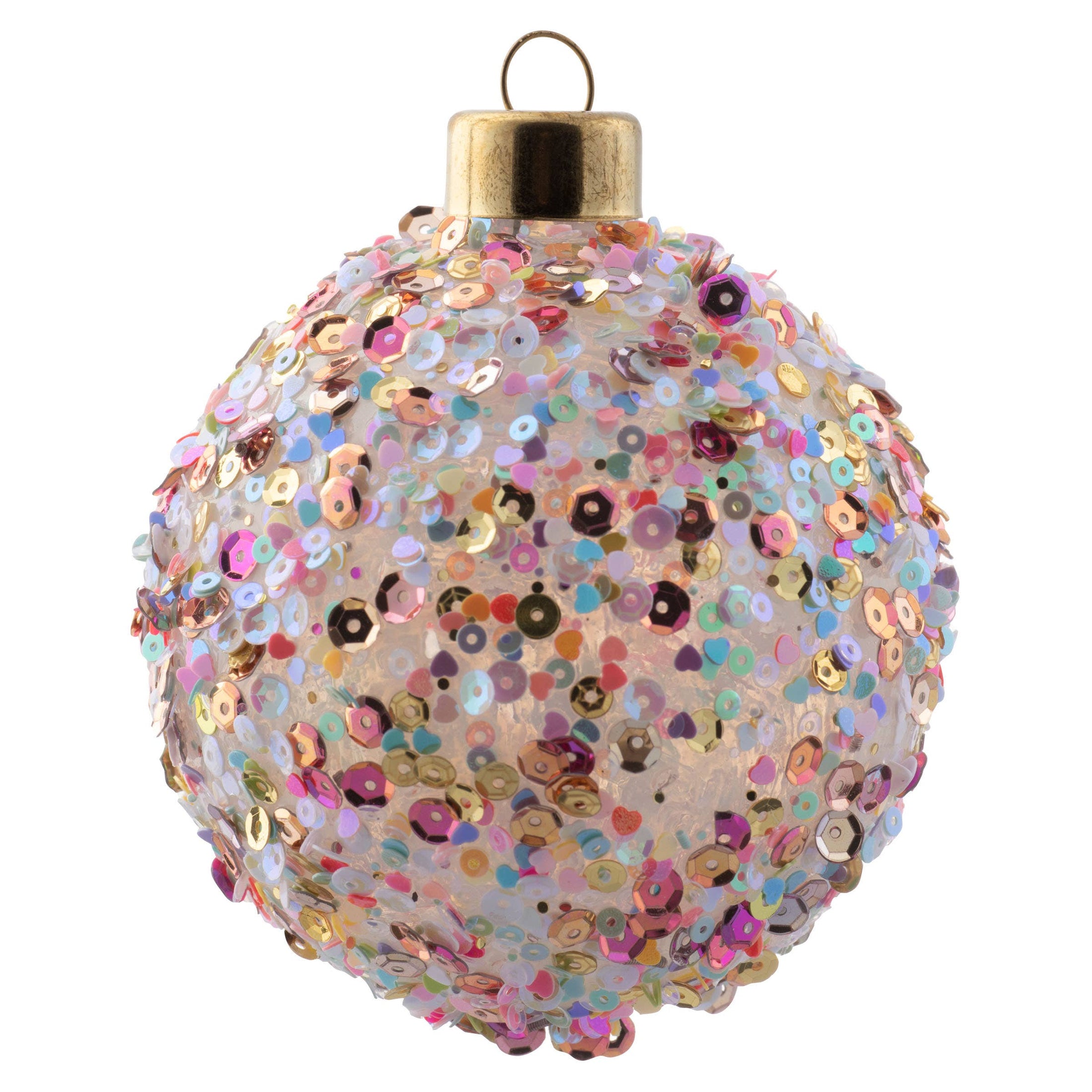 Ornament: Sequin Confetti Glass Multi