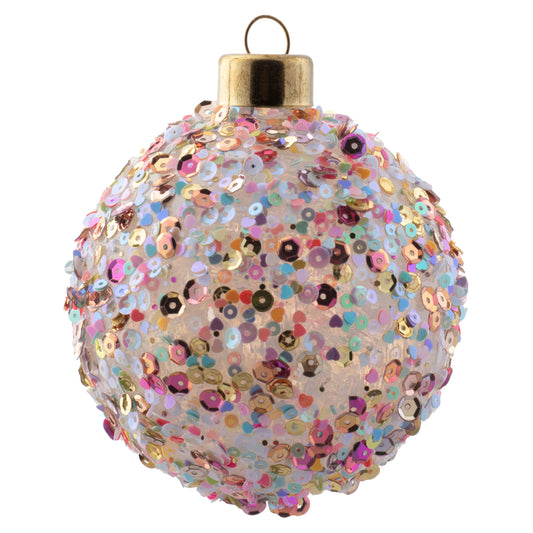 Ornament: Sequin Confetti Glass Multi