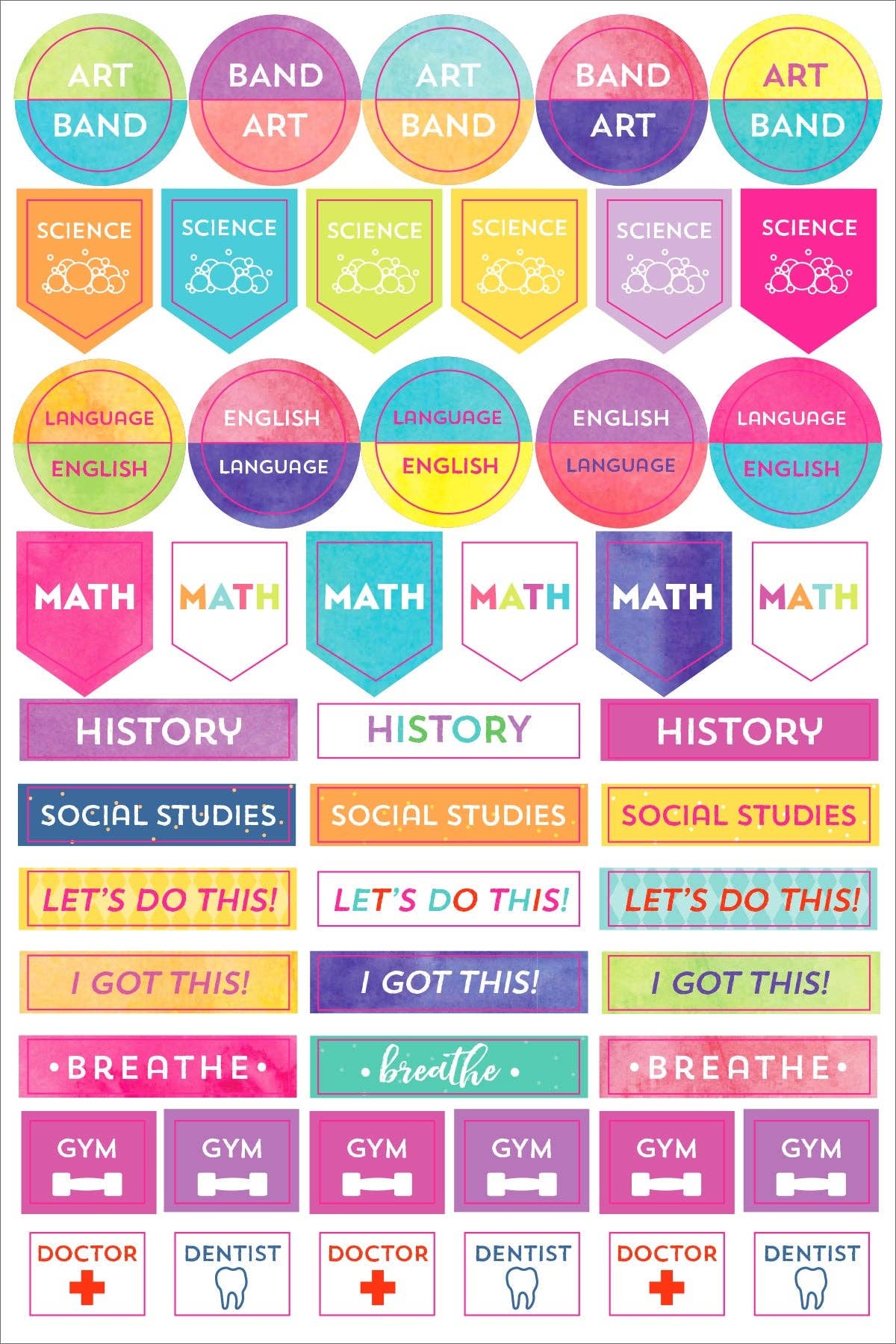 Planner Stickers: Essentials for Student Planner