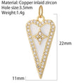 Load image into Gallery viewer, Charm: Tall White Heart Charm For Charm Bar & Charm Necklace
