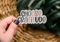 Load image into Gallery viewer, Sticker: Choose Gratitude Pastel Vinyl Sticker, 3x3 in
