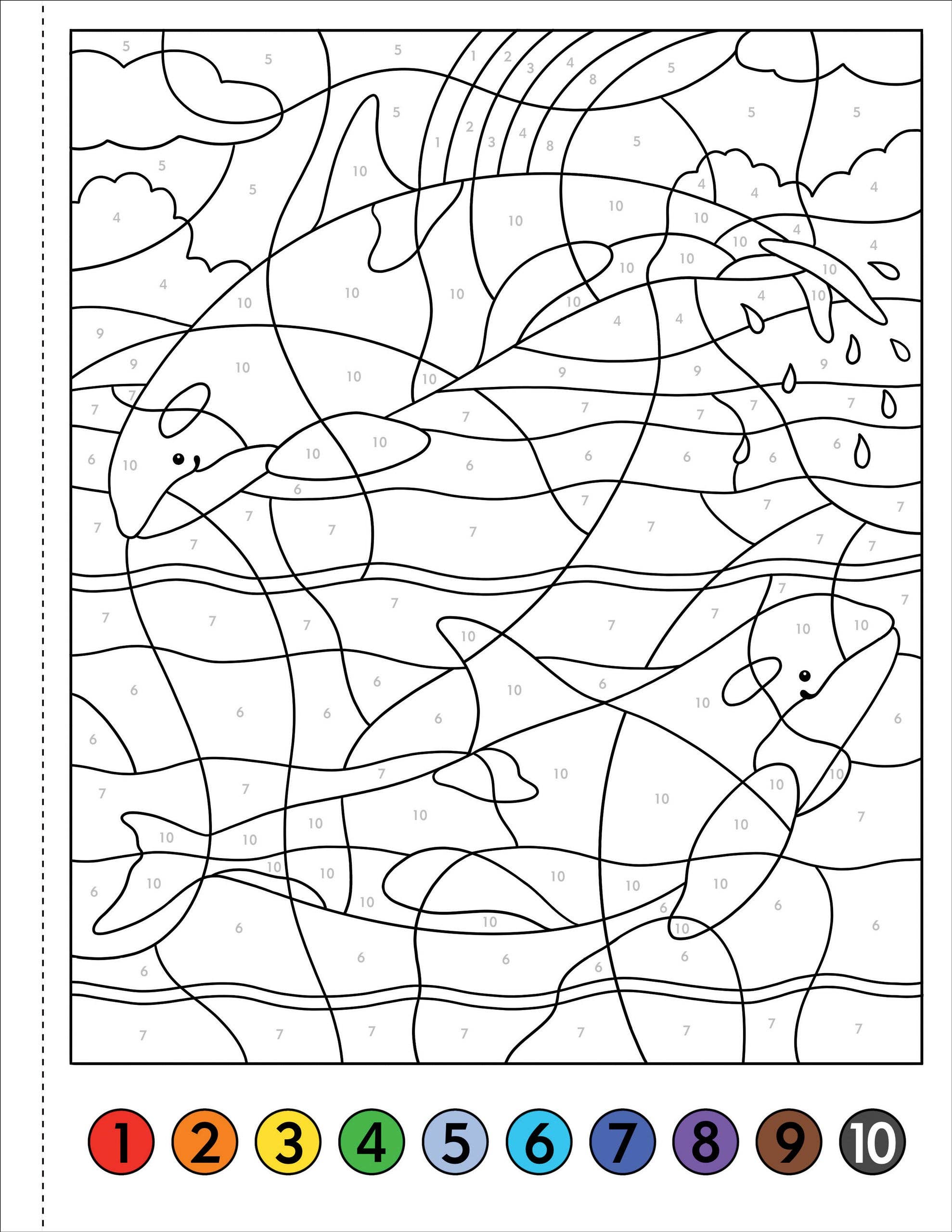 Coloring Book: My First Color-By-Number! Under The Sea